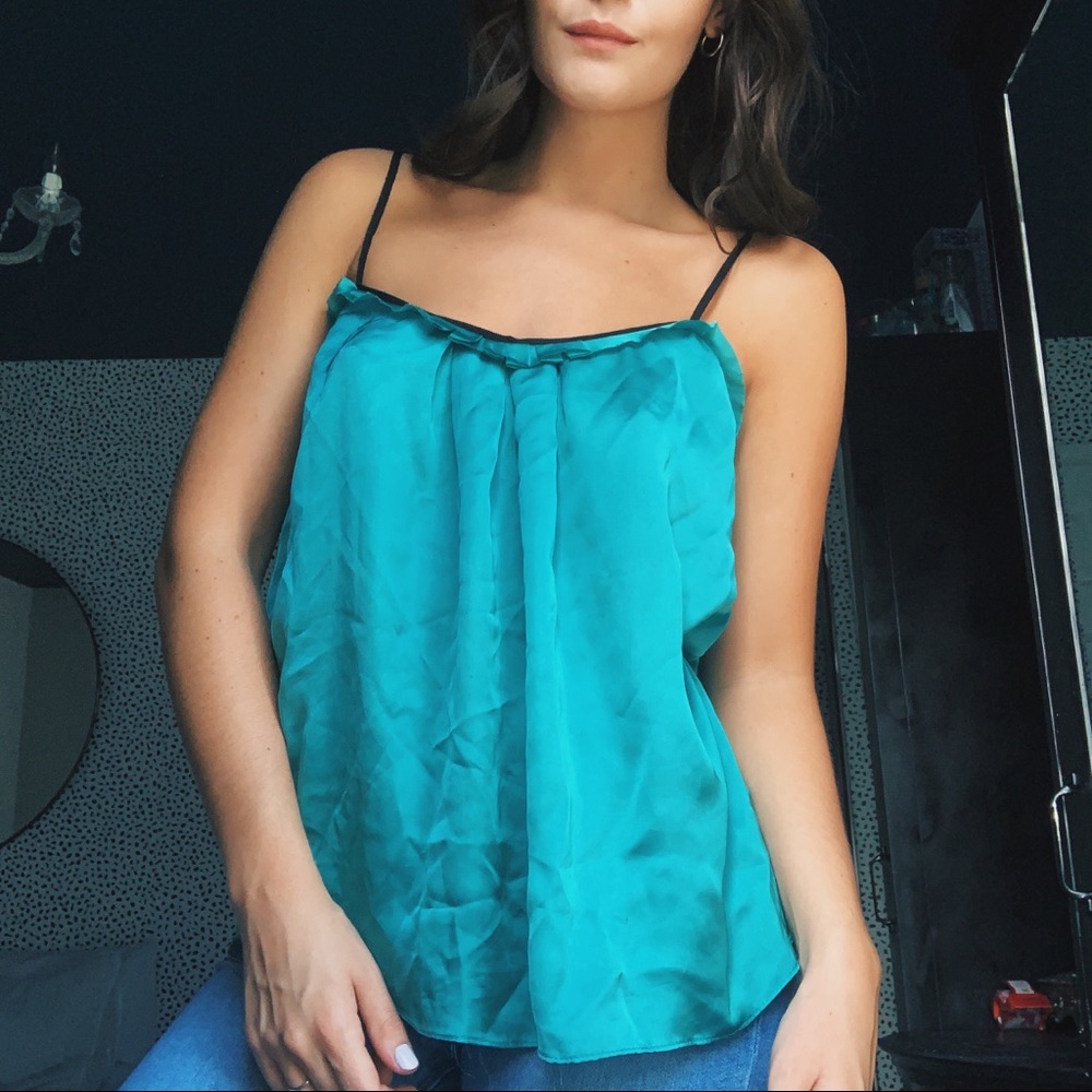 Teal Silk Tank
